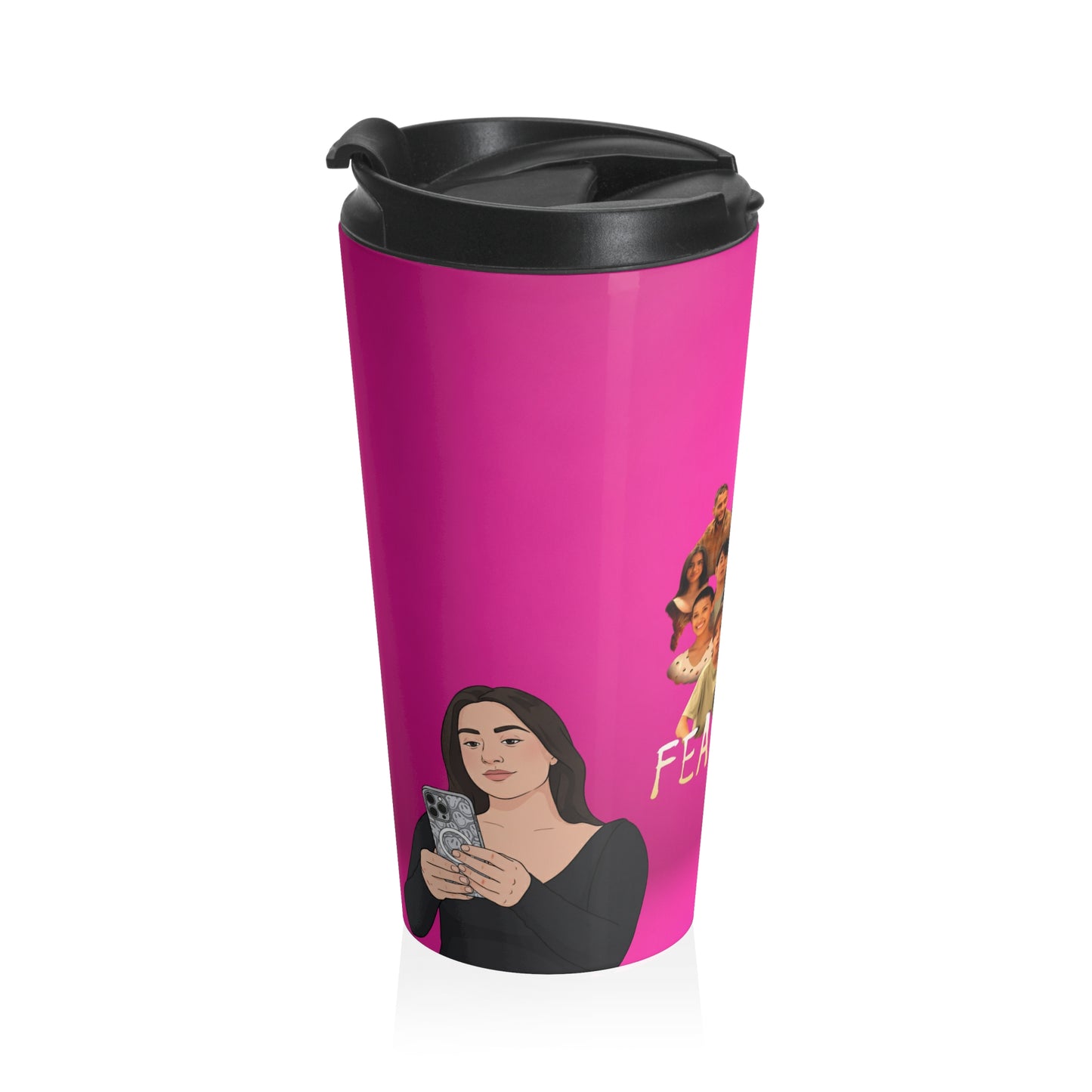 Fearless Stainless Steel Travel Mug - On-the-Go Coffee Cup, Inspirational Gift, Motivational Drinkware, Travel Accessories, BFF Gift