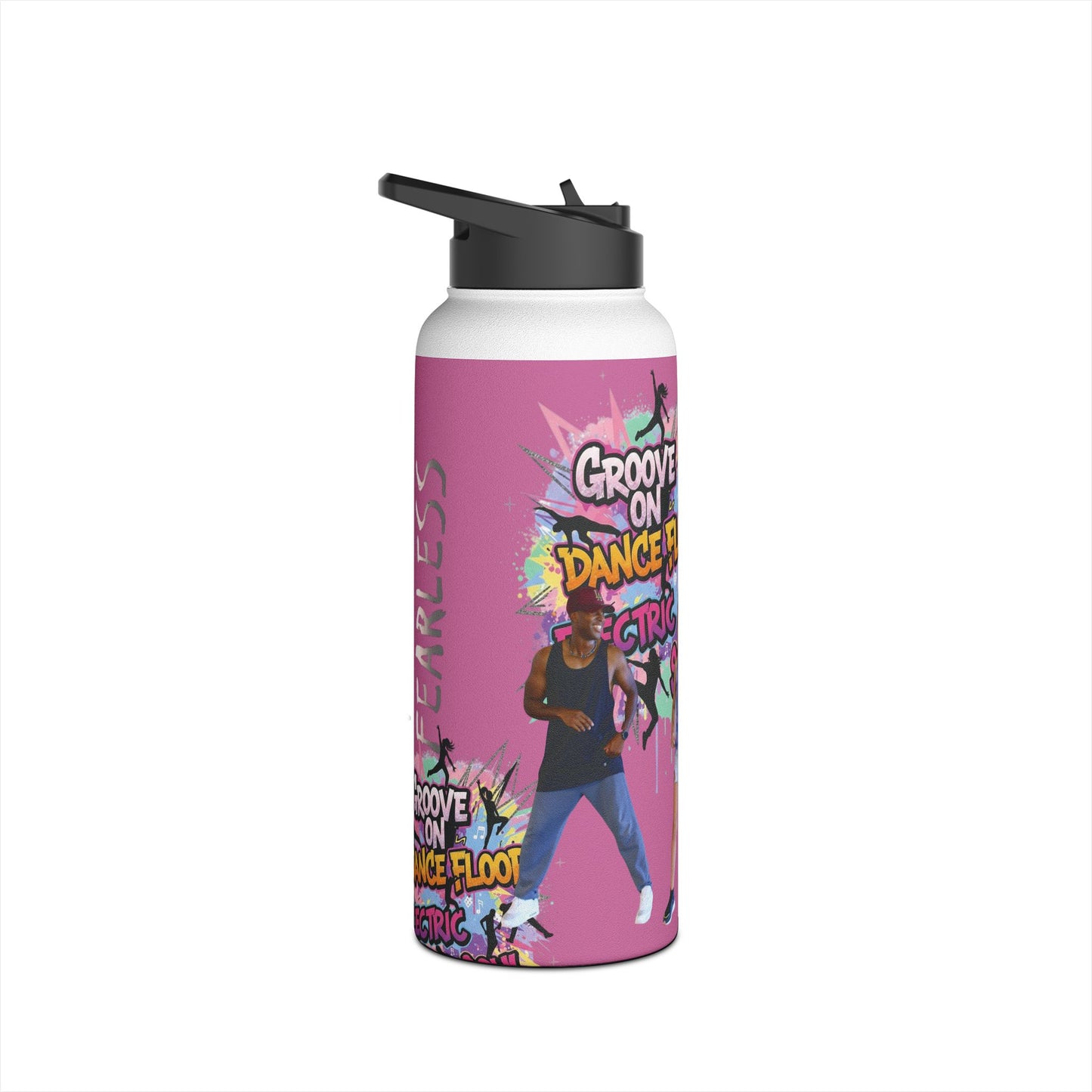 Dance-Inspired Stainless Steel Water Bottle, Groovy Water Bottle, Fearless Hydration Bottle, Eco-Friendly Drinkware, Fitness Gift