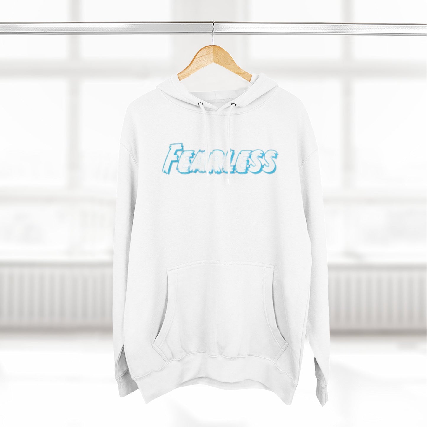 Fearless Three-Panel Fleece Hoodie, Cozy Sweatshirt, Stylish Pullover, Unisex Outerwear, Perfect Gift for Teens, Casual Fashion