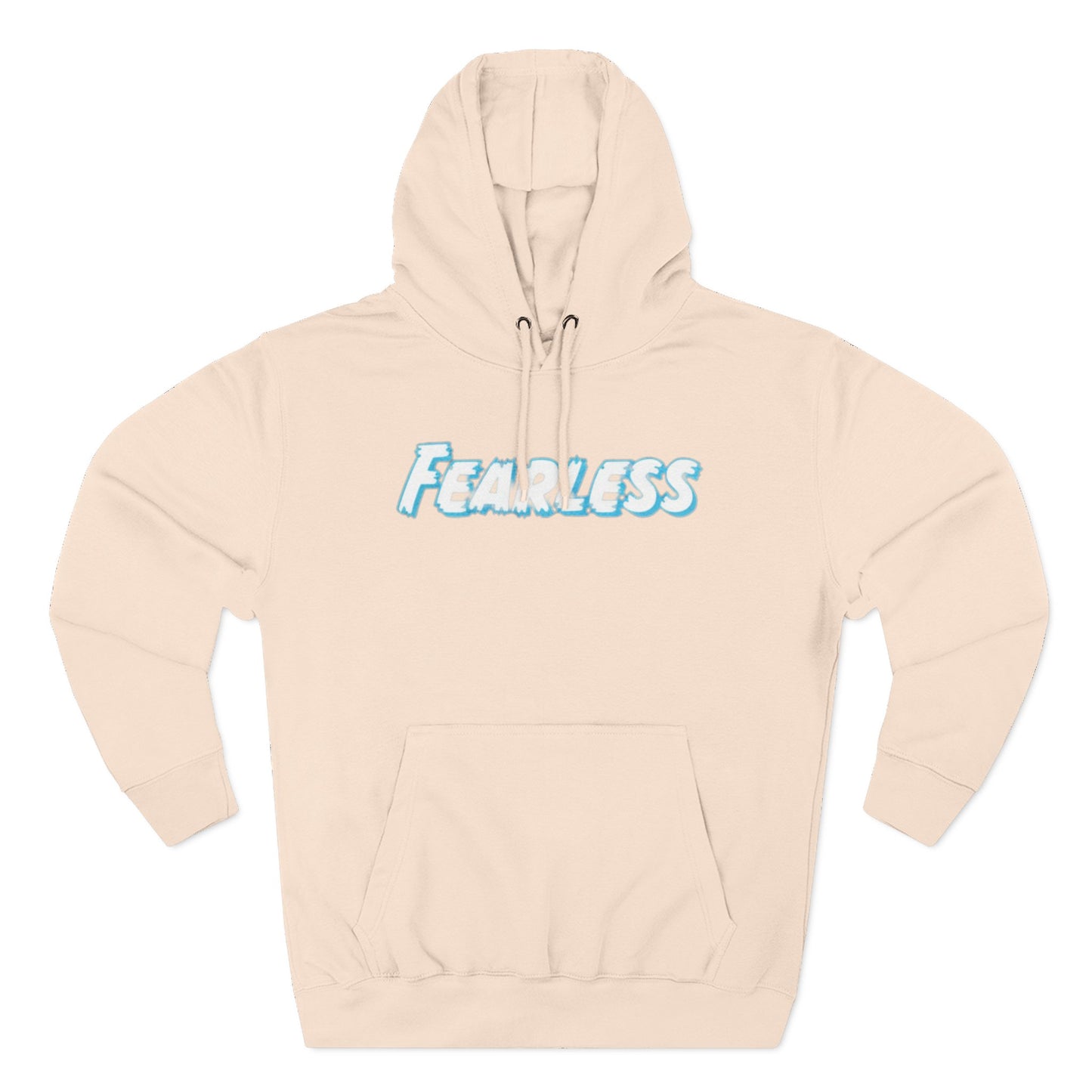 Fearless Three-Panel Fleece Hoodie, Cozy Sweatshirt, Stylish Pullover, Unisex Outerwear, Perfect Gift for Teens, Casual Fashion