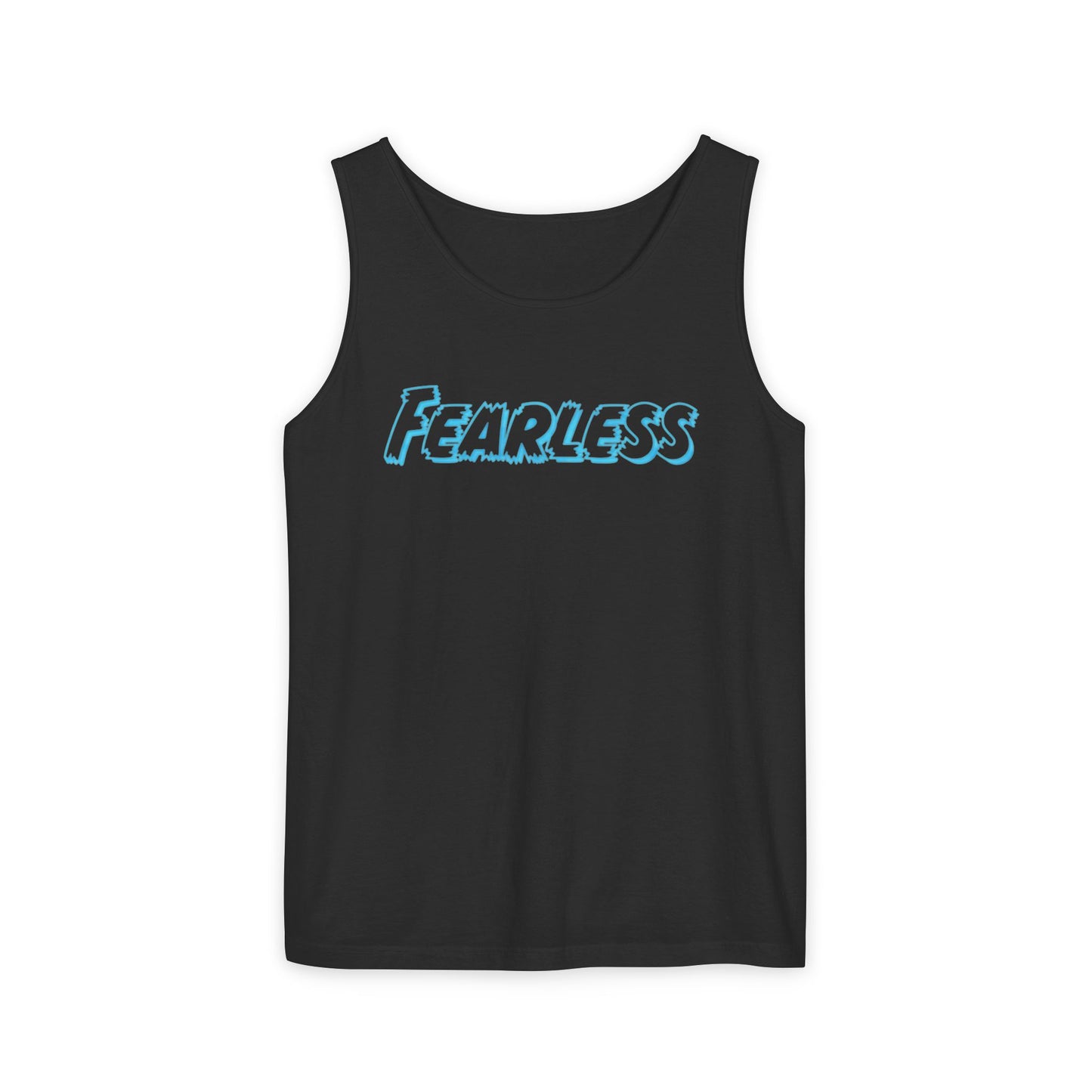 Fearless Unisex Garment-Dyed Tank Top | Summer Apparel, Motivational Wear, Vibrant Beachwear, Casual Outfit, Gift for Confidence