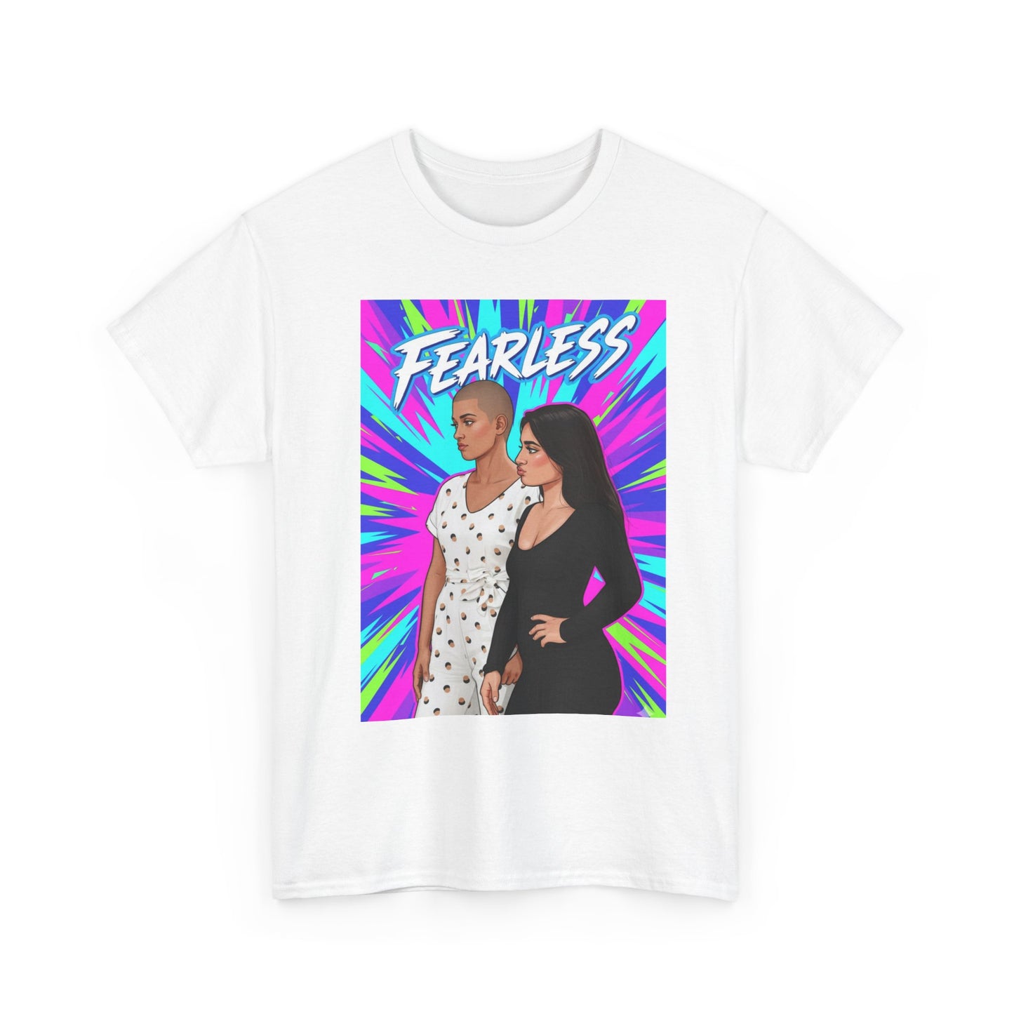 Fearless Unisex Heavy Cotton Tee - Empowering T-Shirt, Trendy Graphic Tee, Gift for Women, Everyday Casual Wear, Motivational Apparel
