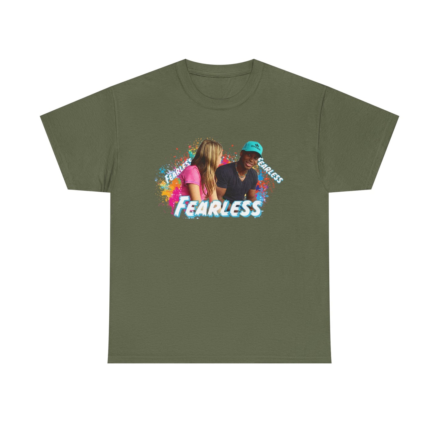 Fearless Unisex Heavy Cotton Tee, Bold Graphic Tee, Casual Wear, Gift for Friends, Motivational Shirt, Everyday Essentials