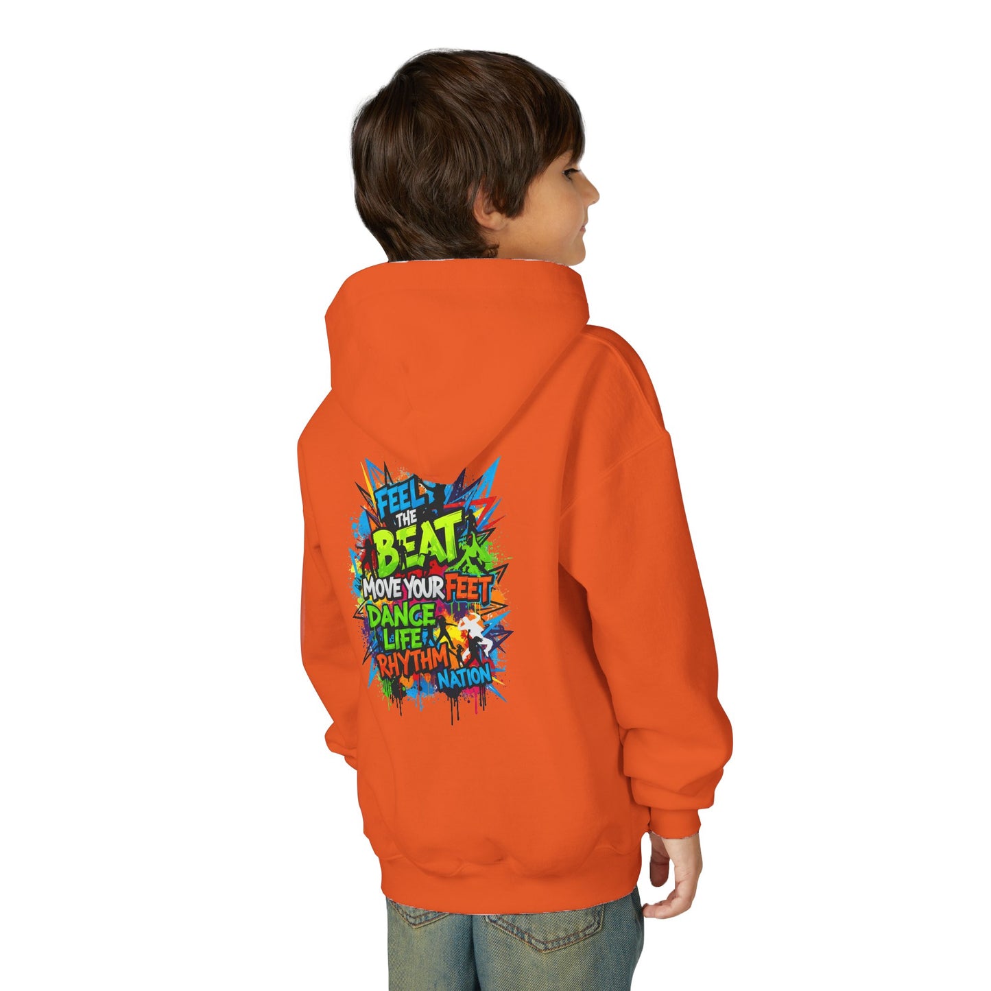 Youth Hoodie with Fearless & Dance Vibes, Inspirational Gift, Dance Apparel, Urban Style, Teen Fashion