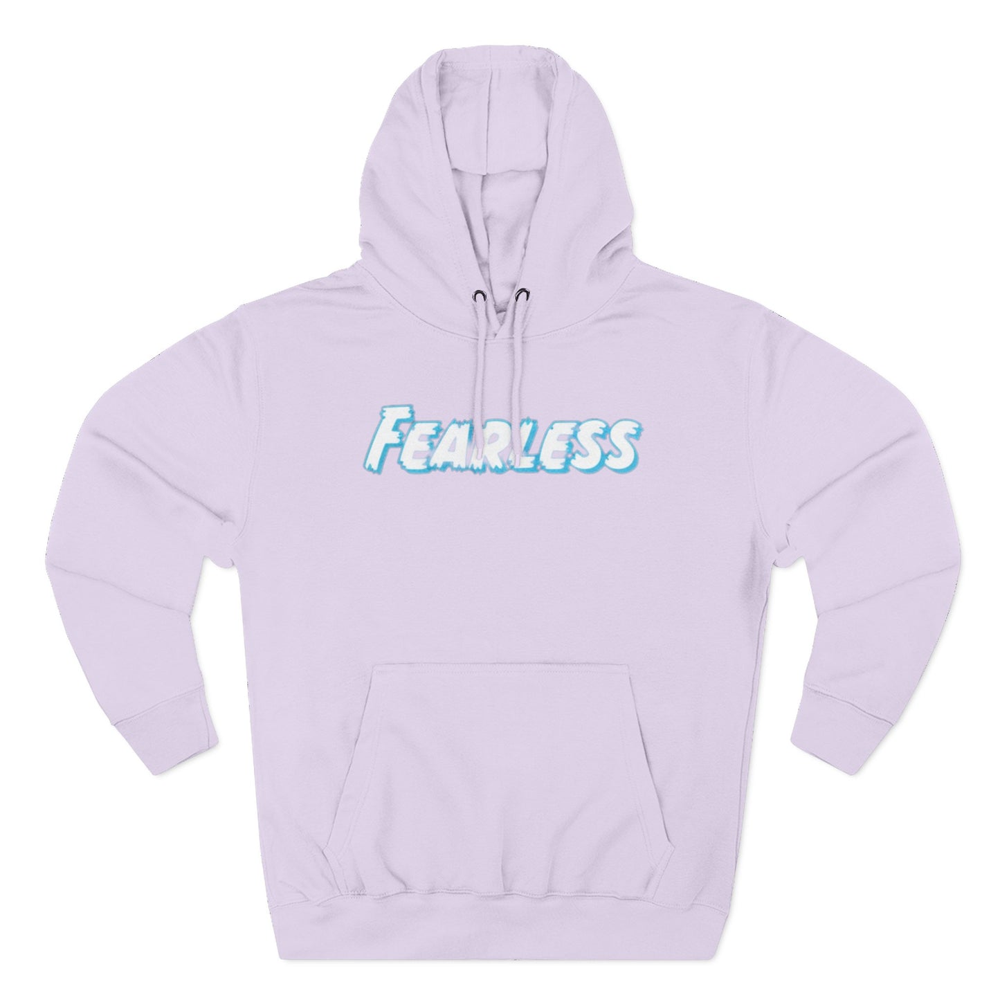 Fearless Three-Panel Fleece Hoodie, Cozy Sweatshirt, Stylish Pullover, Unisex Outerwear, Perfect Gift for Teens, Casual Fashion