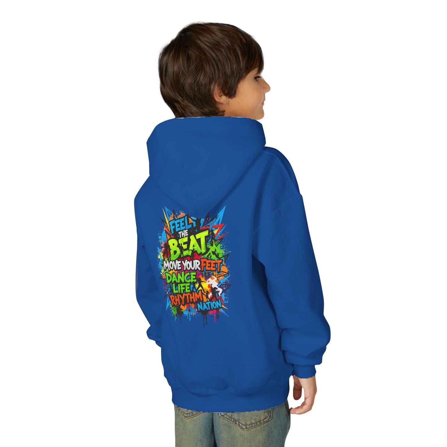 Youth Hoodie with Fearless & Dance Vibes, Inspirational Gift, Dance Apparel, Urban Style, Teen Fashion