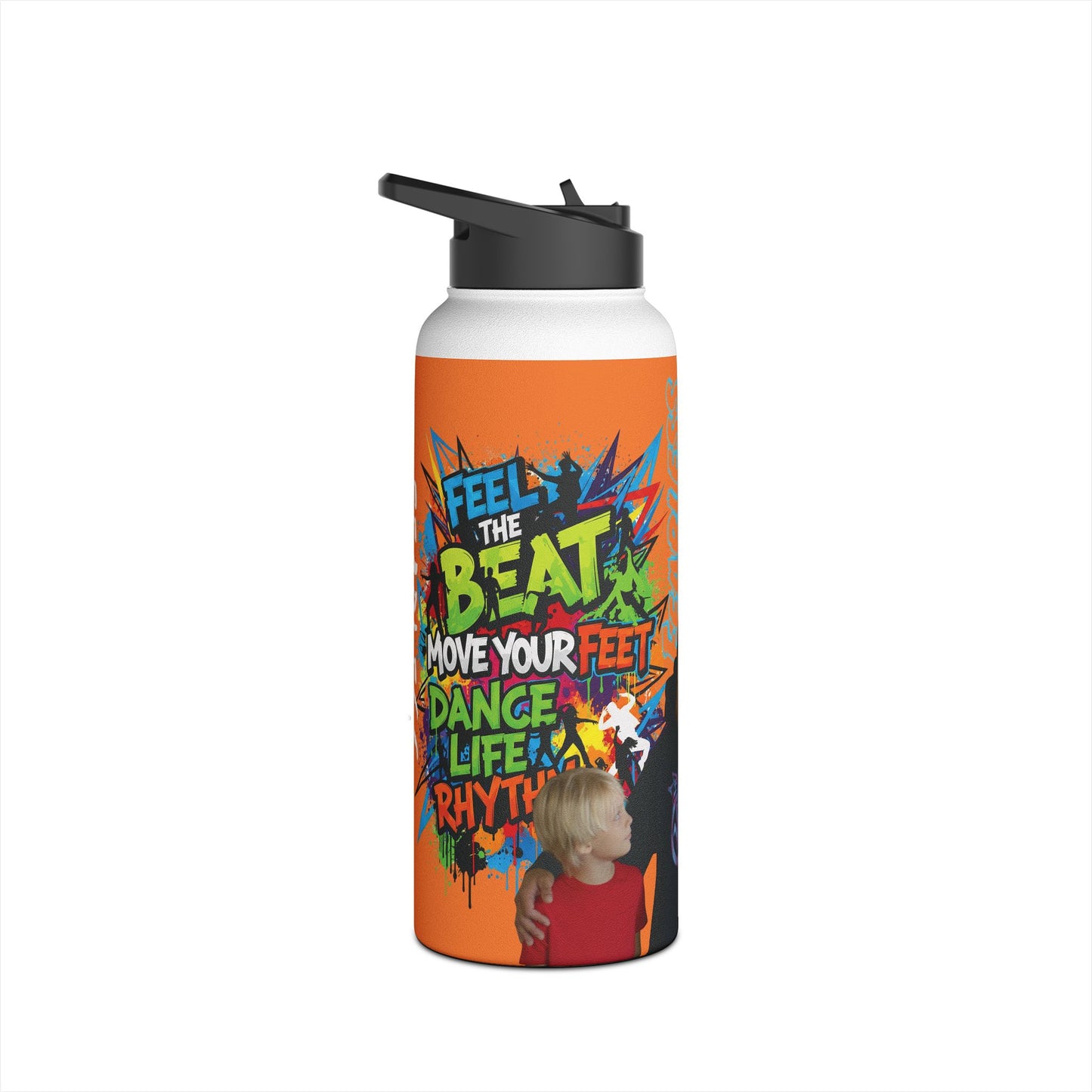 Fearless Stainless Steel Water Bottle - Featuring Alex, Mike, and Christian Motivational Drinkware for Fitness, Dance, Sports, Gym, Kids, and More