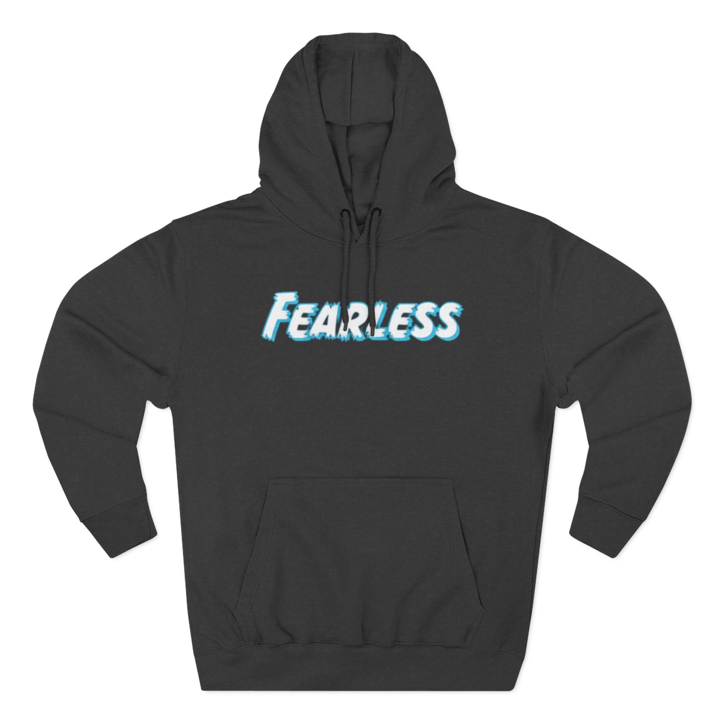 Fearless Three-Panel Fleece Hoodie, Cozy Sweatshirt, Stylish Pullover, Unisex Outerwear, Perfect Gift for Teens, Casual Fashion