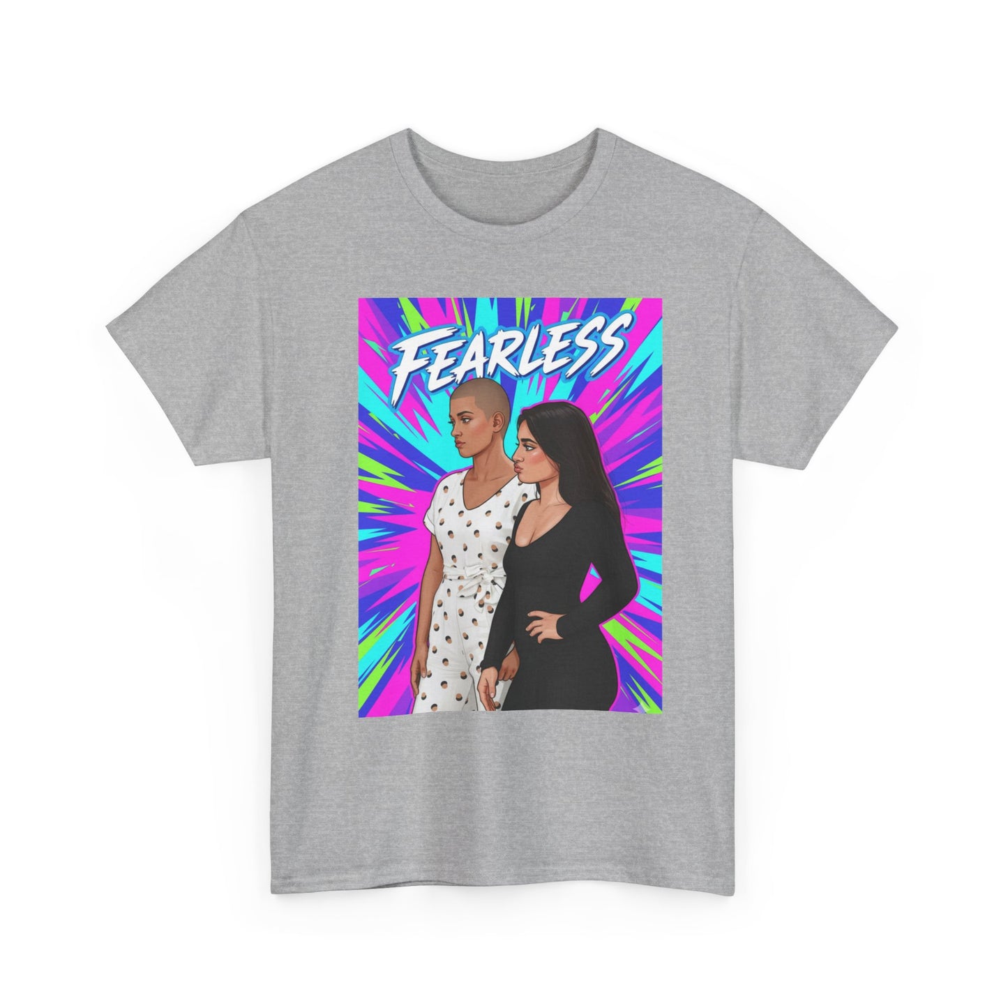 Fearless Unisex Heavy Cotton Tee - Empowering T-Shirt, Trendy Graphic Tee, Gift for Women, Everyday Casual Wear, Motivational Apparel