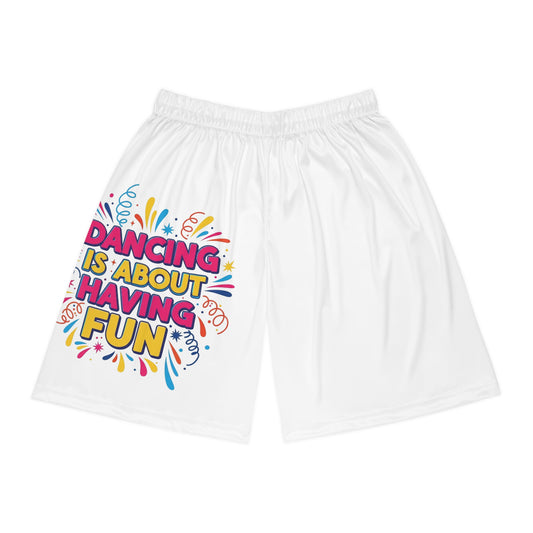 Fun-Themed Basketball Shorts, Dance Gear, Casual Workout Wear, Stylish Sports Shorts, Summer Activewear, Gift for Dancers