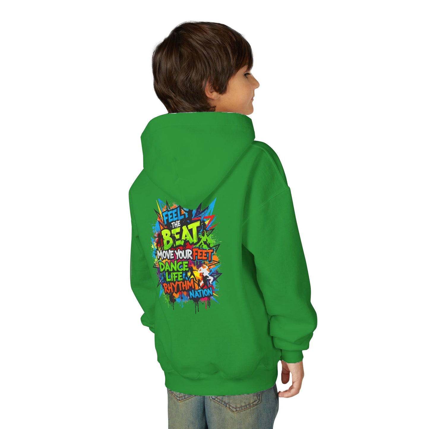 Youth Hoodie with Fearless & Dance Vibes, Inspirational Gift, Dance Apparel, Urban Style, Teen Fashion