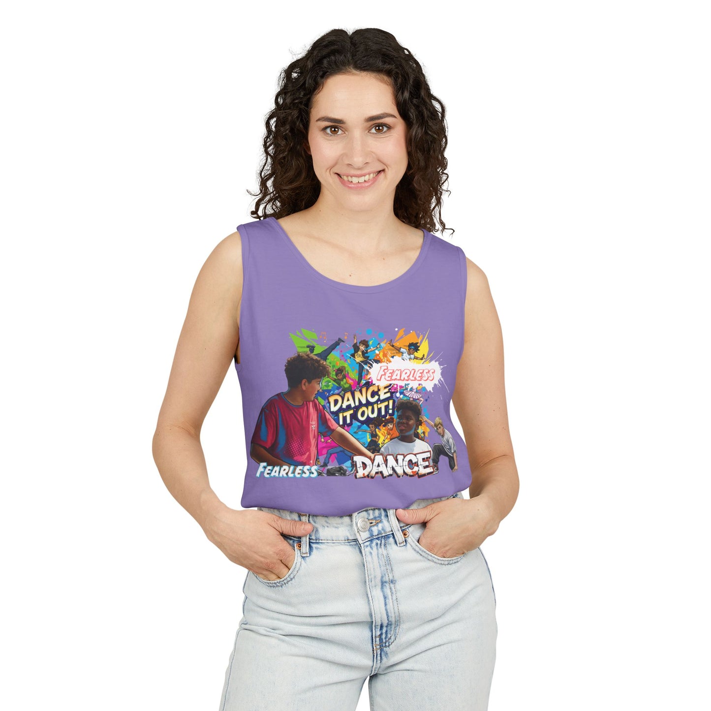 Fearless Dance Tank Top, Unisex Summer Shirt, Dance Workout Apparel, Fitness Top, Dance Party Shirt