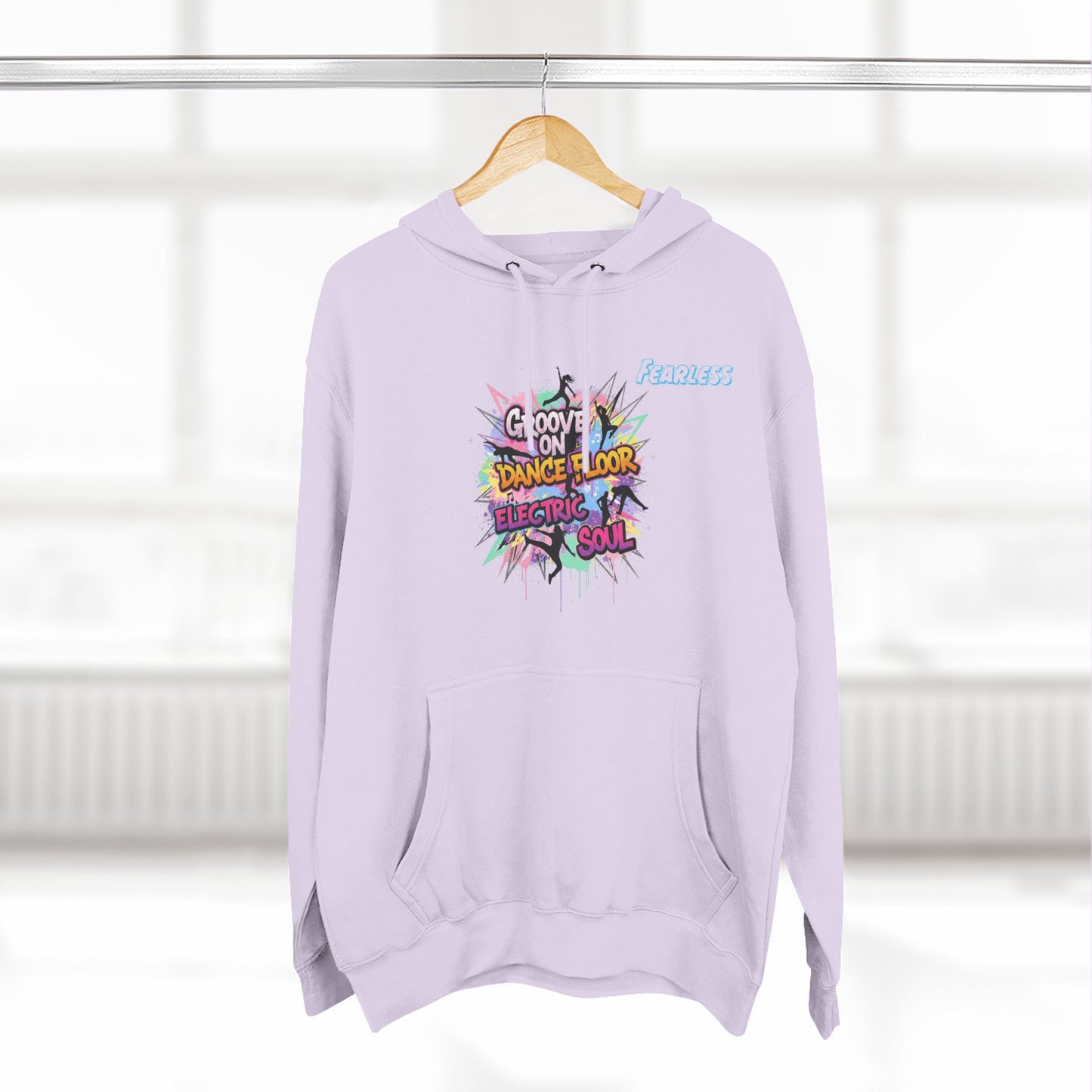 Groovy Dance Floor Fleece Hoodie, Unisex Casual Hoodie, Comfort Wear, Party Apparel, Gift for Dancers, Chill Nights Outfit
