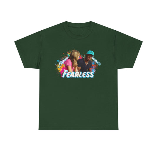 Fearless Unisex Heavy Cotton Tee, Bold Graphic Tee, Casual Wear, Gift for Friends, Motivational Shirt, Everyday Essentials