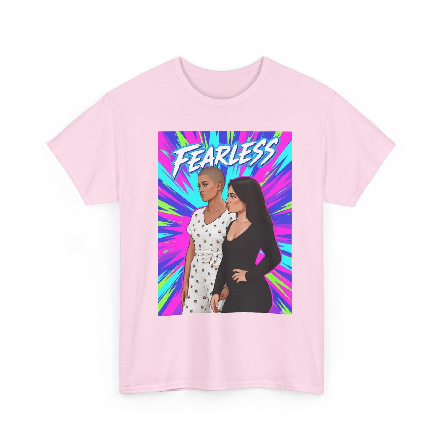Fearless Unisex Heavy Cotton Tee - Empowering T-Shirt, Trendy Graphic Tee, Gift for Women, Everyday Casual Wear, Motivational Apparel