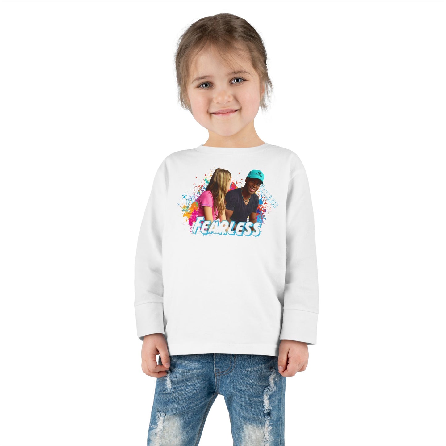 Colorful Toddler Long Sleeve Tee - Perfect for Playdates, Birthdays, Gender Neutral, Everyday Wear, Gift for Kids