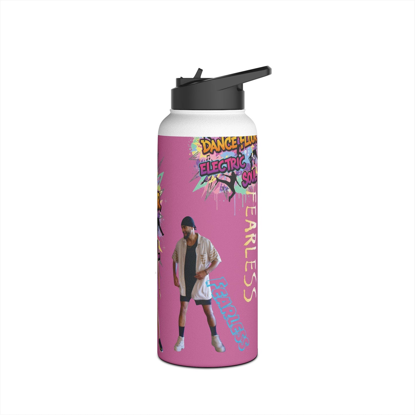 Dance-Inspired Stainless Steel Water Bottle, Groovy Water Bottle, Fearless Hydration Bottle, Eco-Friendly Drinkware, Fitness Gift