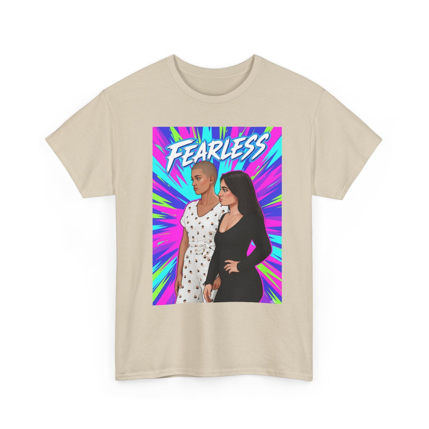 Fearless Unisex Heavy Cotton Tee - Empowering T-Shirt, Trendy Graphic Tee, Gift for Women, Everyday Casual Wear, Motivational Apparel