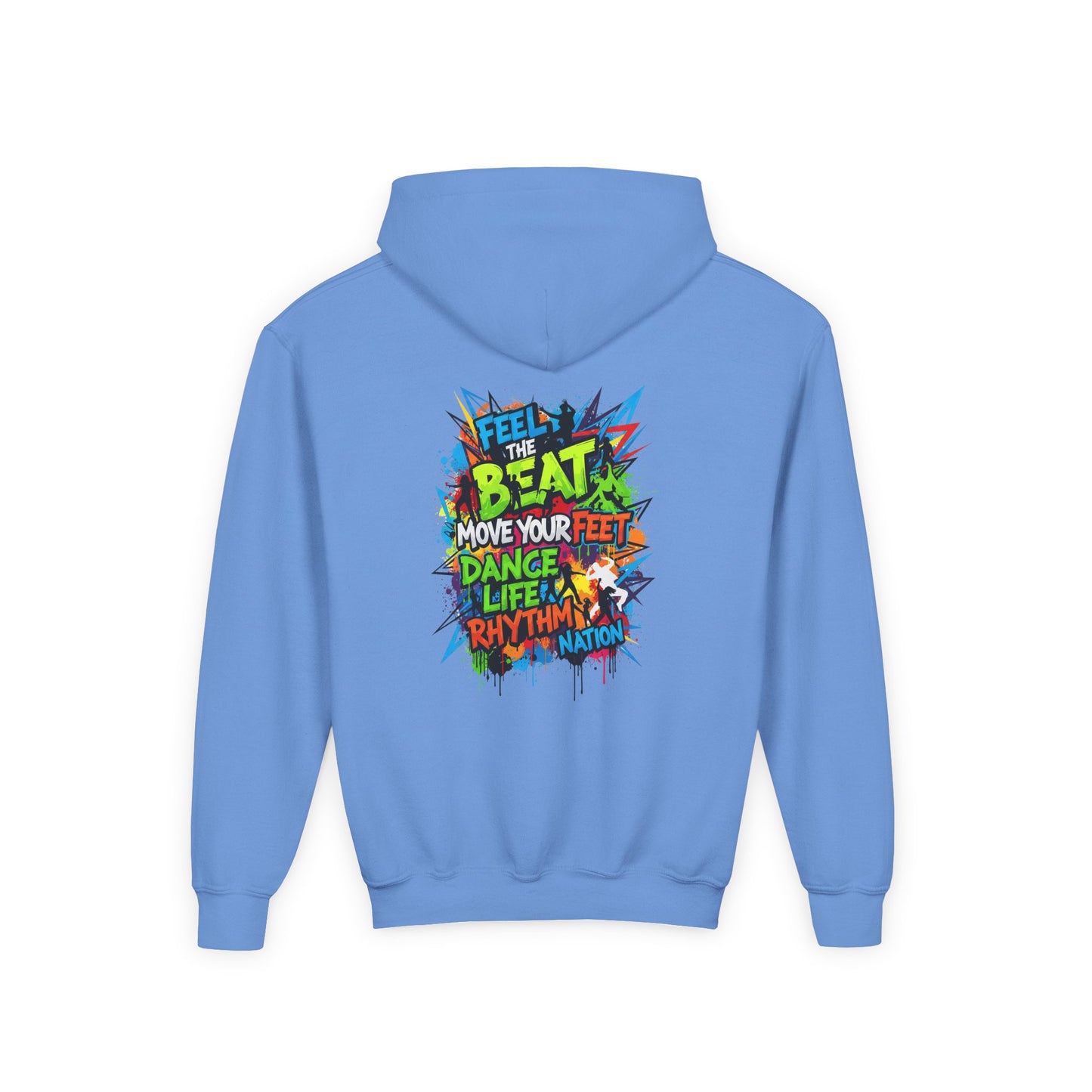 Youth Hoodie with Fearless & Dance Vibes, Inspirational Gift, Dance Apparel, Urban Style, Teen Fashion