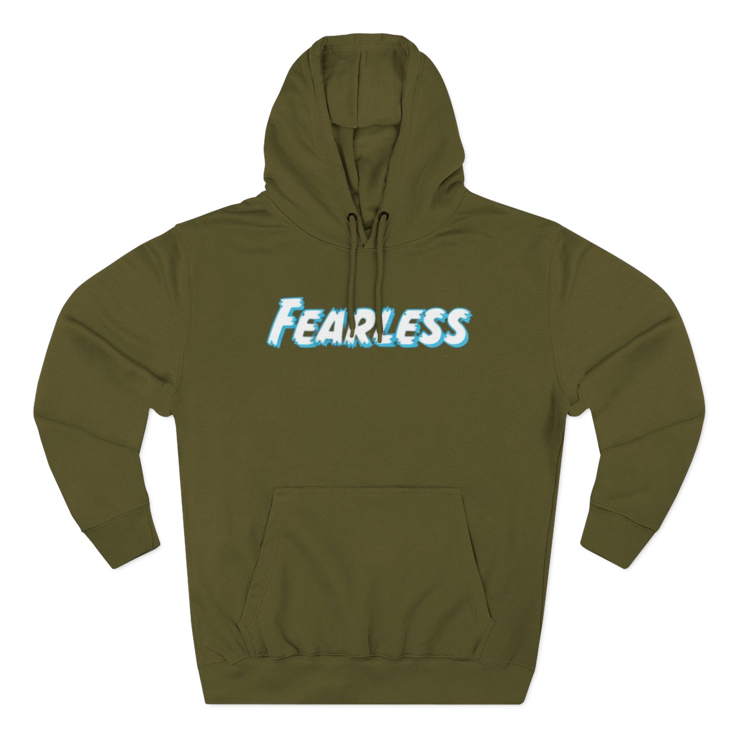 Fearless Three-Panel Fleece Hoodie, Cozy Sweatshirt, Stylish Pullover, Unisex Outerwear, Perfect Gift for Teens, Casual Fashion