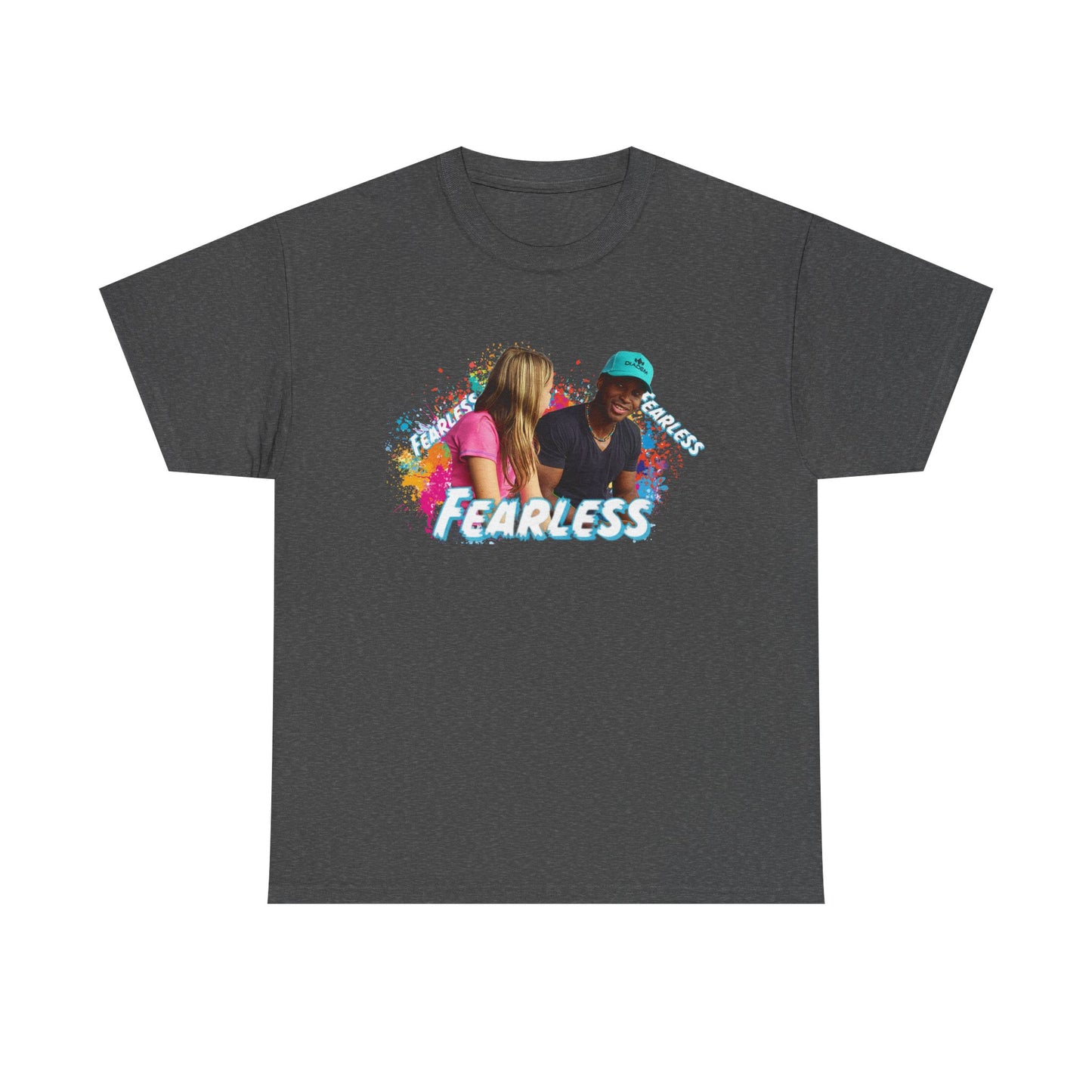 Fearless Unisex Heavy Cotton Tee, Bold Graphic Tee, Casual Wear, Gift for Friends, Motivational Shirt, Everyday Essentials