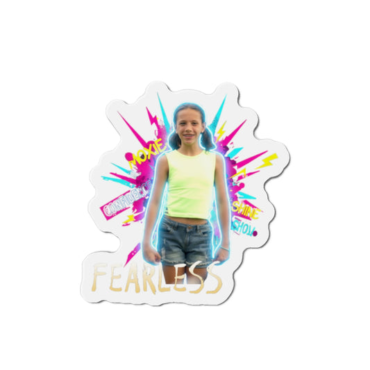 Fearless Die-Cut Magnets, Inspirational Fridge Decor, Kids Room Accessories, Motivational Gifts, Colorful Wall Art