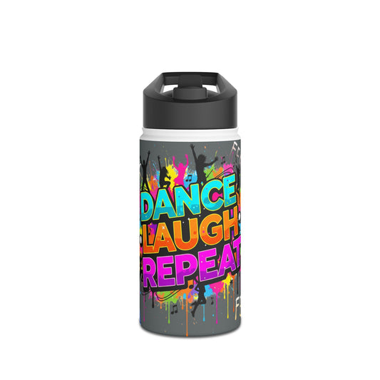 Colorful Dance Themed Stainless Steel Water Bottle, Hydration Gear,-Featuring Ekandem