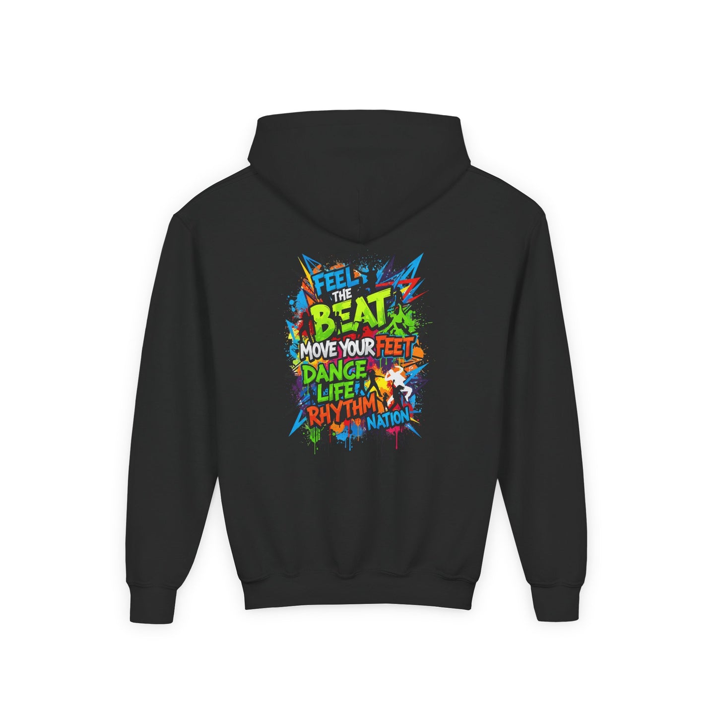 Youth Hoodie with Fearless & Dance Vibes, Inspirational Gift, Dance Apparel, Urban Style, Teen Fashion