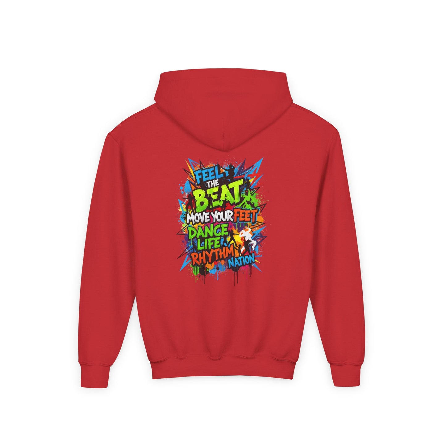 Youth Hoodie with Fearless & Dance Vibes, Inspirational Gift, Dance Apparel, Urban Style, Teen Fashion