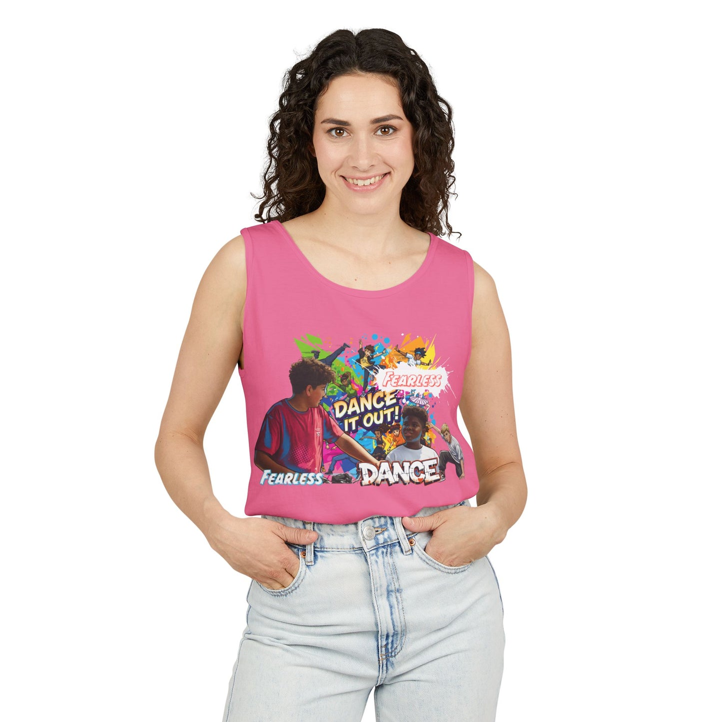 Fearless Dance Tank Top, Unisex Summer Shirt, Dance Workout Apparel, Fitness Top, Dance Party Shirt
