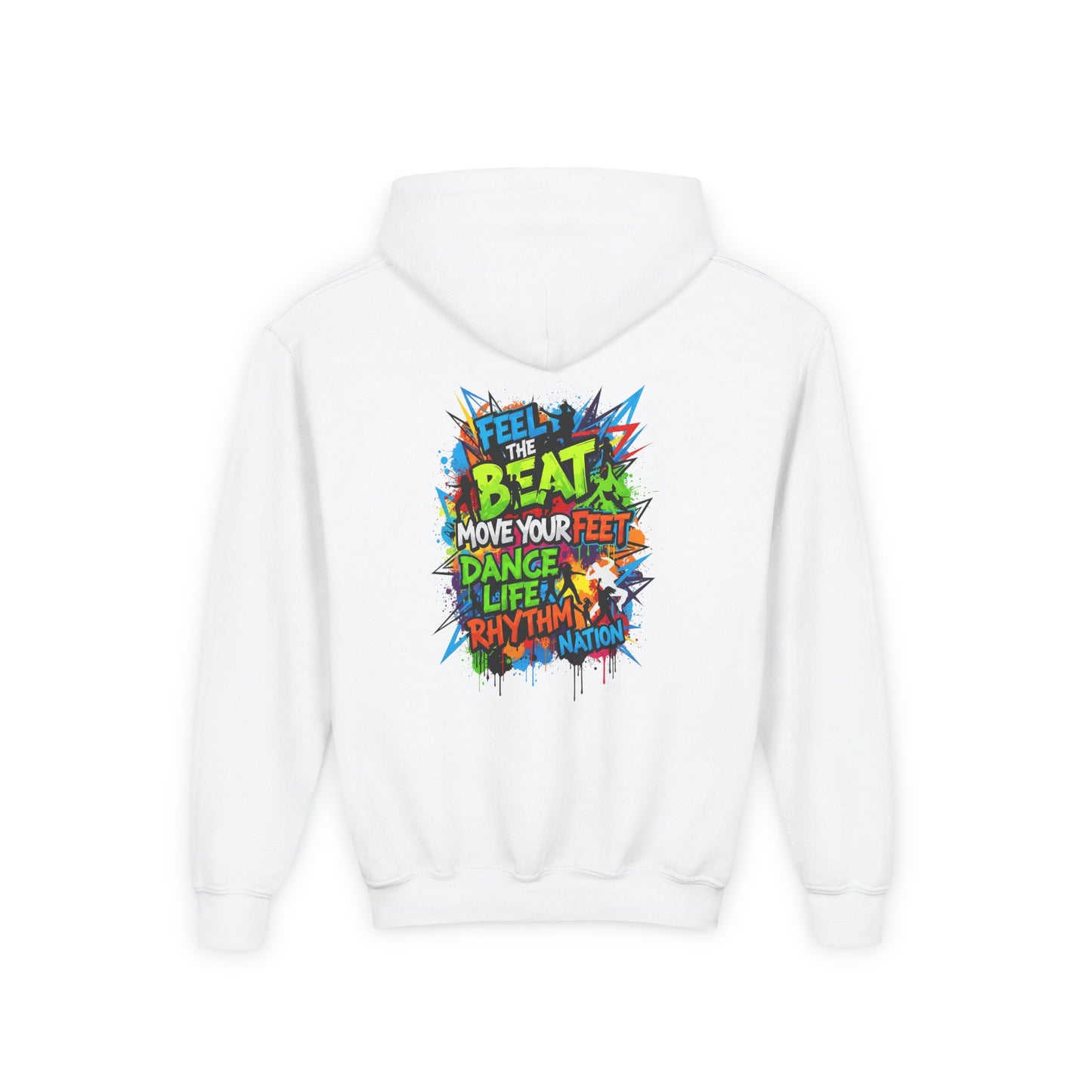 Youth Hoodie with Fearless & Dance Vibes, Inspirational Gift, Dance Apparel, Urban Style, Teen Fashion