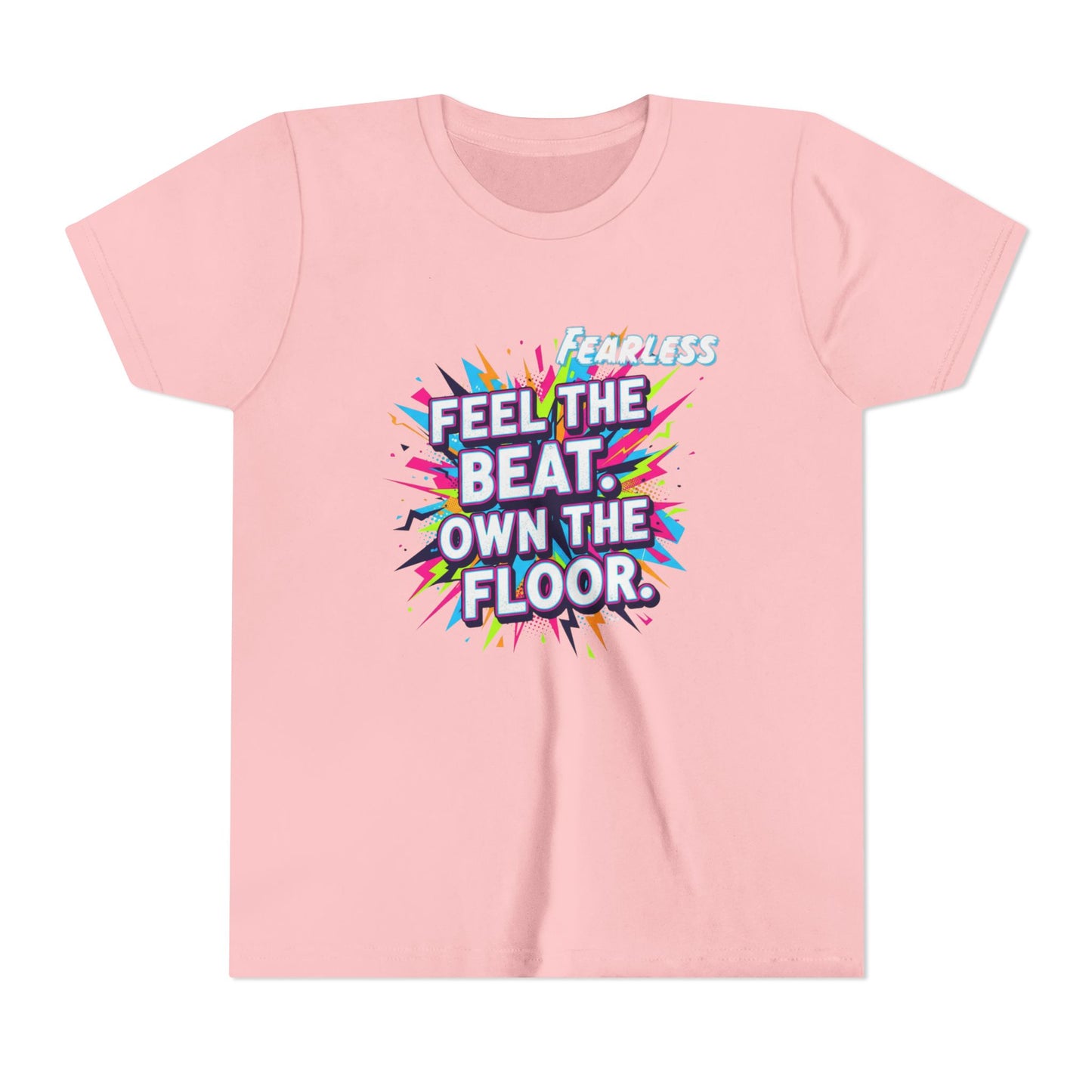 Youth Fitness Tee: Feel the Beat, Own the Floor, Dance Shirt, Activewear, Workout Shirt, Gift for Dancers, Inspiring Apparel