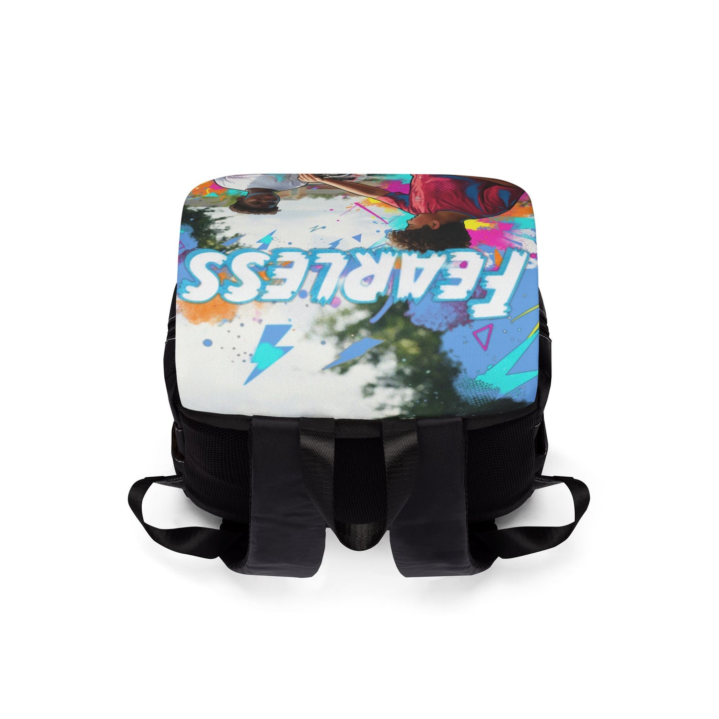 Fearless Colorful Unisex Casual Shoulder Backpack for Teens