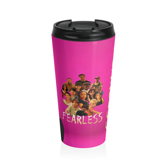 Fearless Stainless Steel Travel Mug - On-the-Go Coffee Cup, Inspirational Gift, Motivational Drinkware, Travel Accessories, BFF Gift