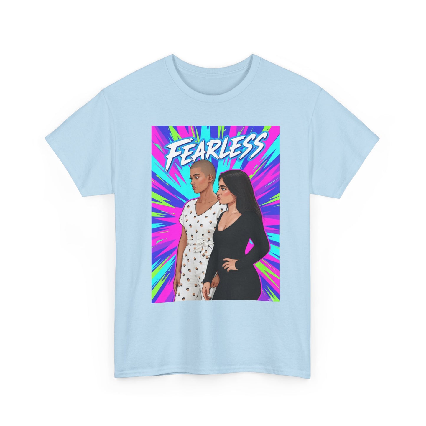 Fearless Unisex Heavy Cotton Tee - Empowering T-Shirt, Trendy Graphic Tee, Gift for Women, Everyday Casual Wear, Motivational Apparel