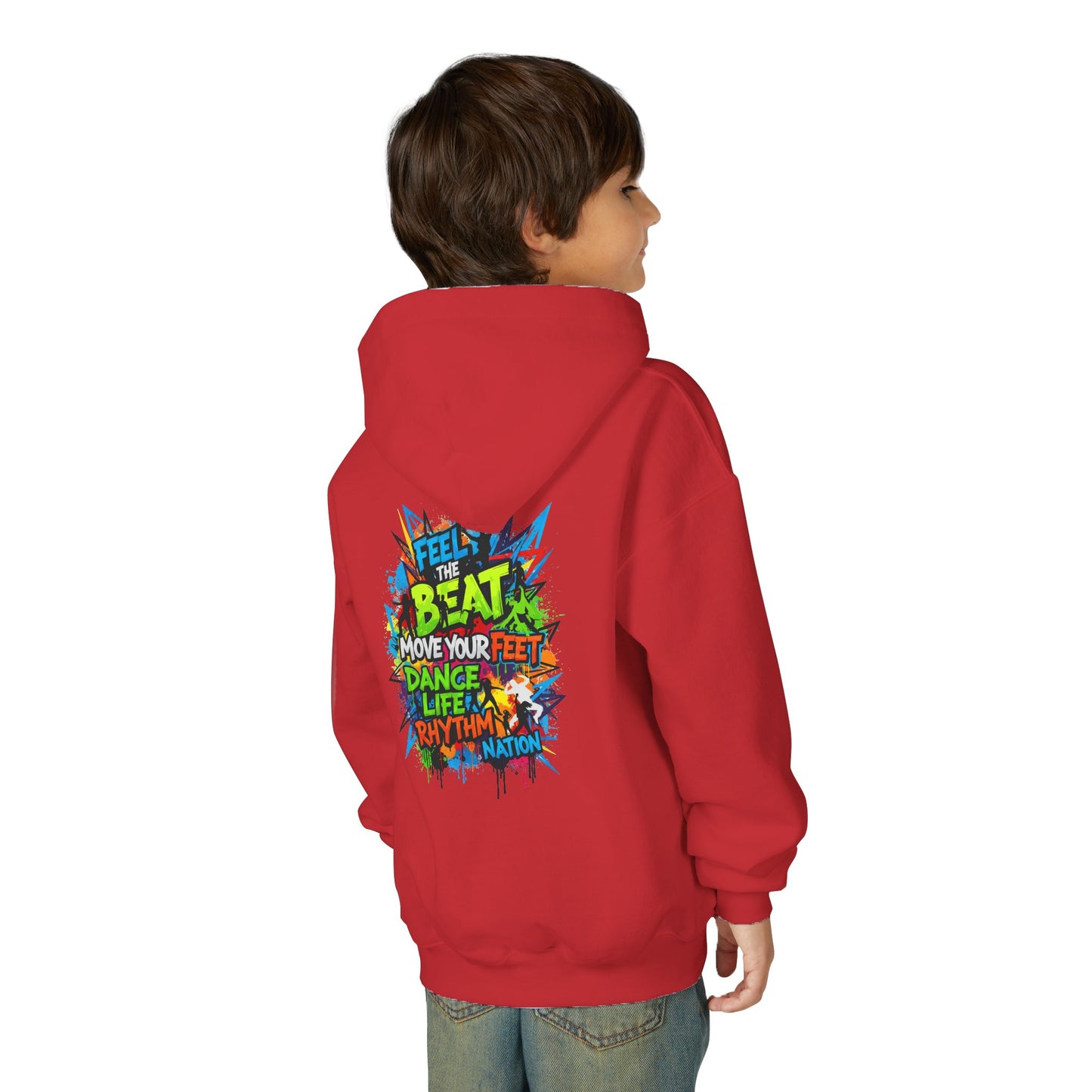 Youth Hoodie with Fearless & Dance Vibes, Inspirational Gift, Dance Apparel, Urban Style, Teen Fashion