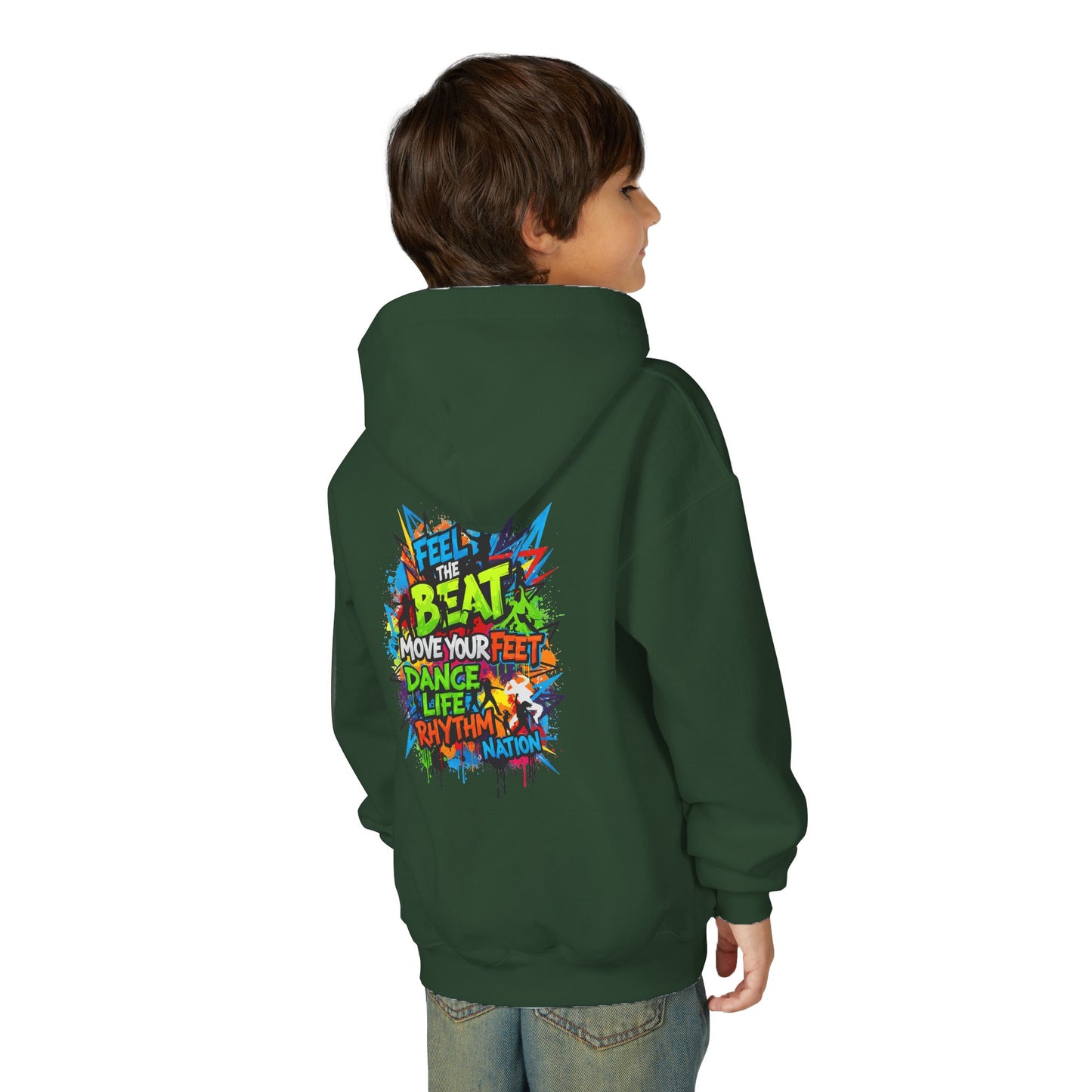 Youth Hoodie with Fearless & Dance Vibes, Inspirational Gift, Dance Apparel, Urban Style, Teen Fashion