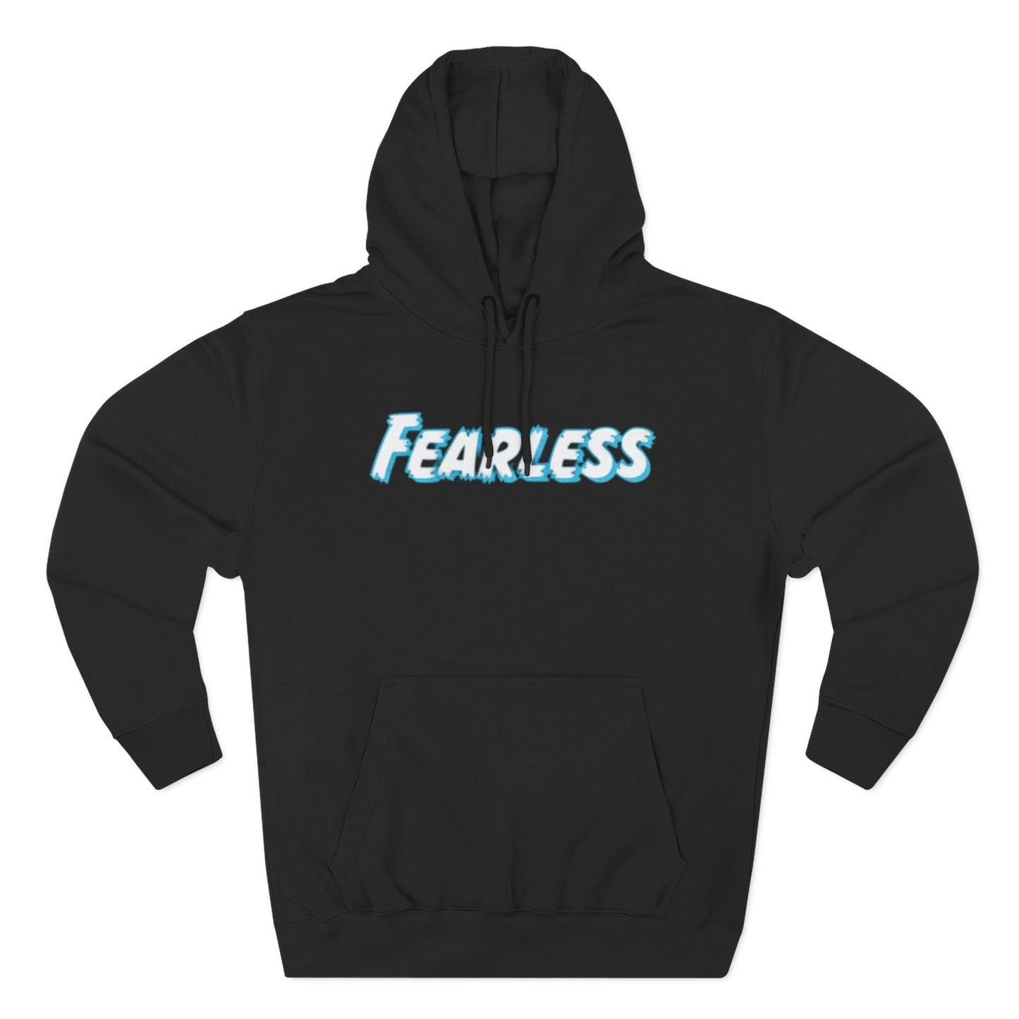 Fearless Three-Panel Fleece Hoodie, Cozy Sweatshirt, Stylish Pullover, Unisex Outerwear, Perfect Gift for Teens, Casual Fashion
