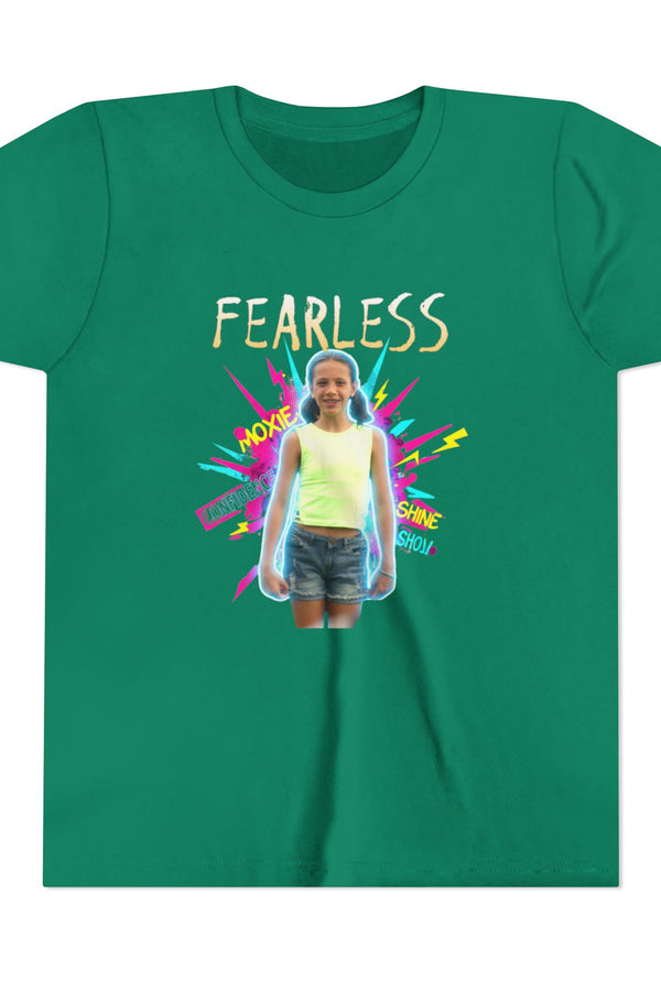 Fearless Youth Short Sleeve Tee, Kids Confidence Shirt, Empowerment Tee, Colorful Graphic T-Shirt, Inspirational Gift for Girls