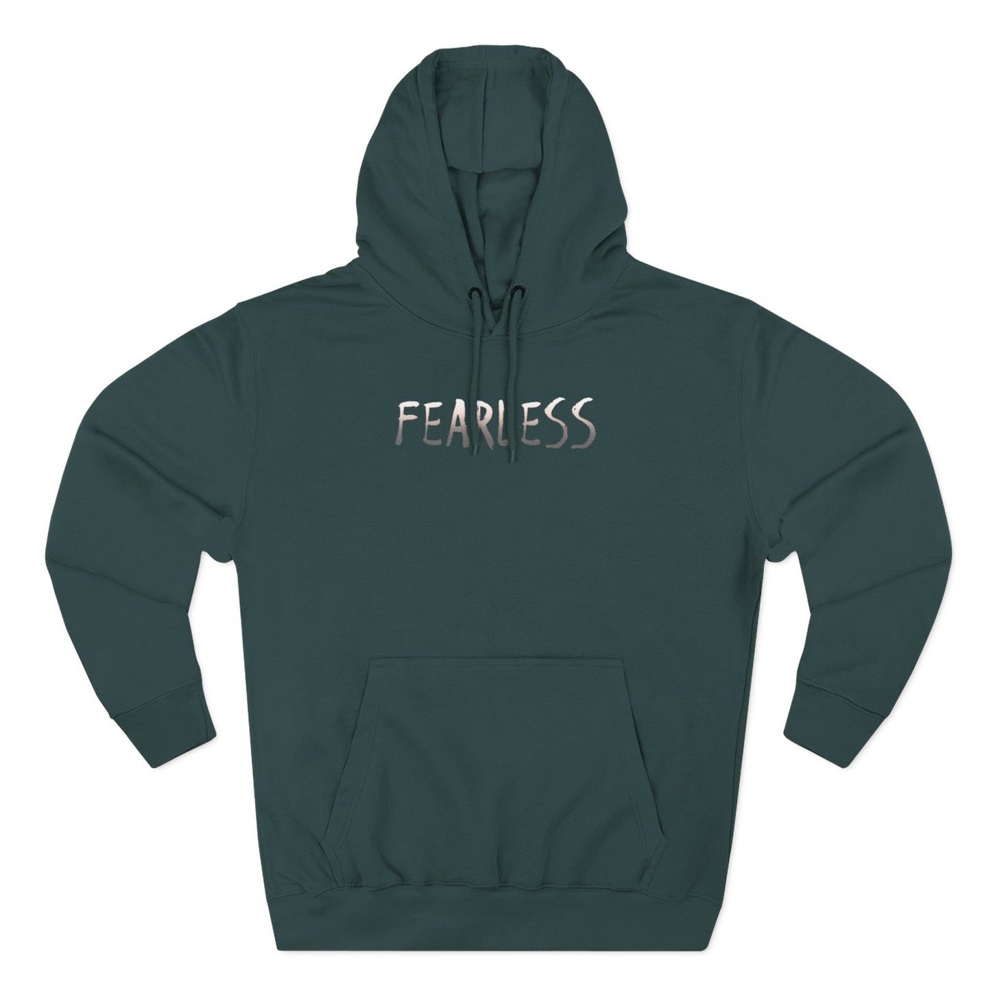 Fearless Three-Panel Fleece Hoodie, Cozy Sweatshirt, Outdoor Hoodie, Unique Gift for Kids, Perfect for Autumn, Inspirational Wear