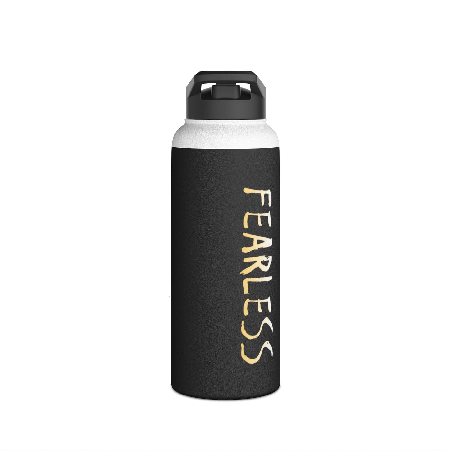 Fearless Stainless Steel Water Bottle, Featuring Mike and Alex