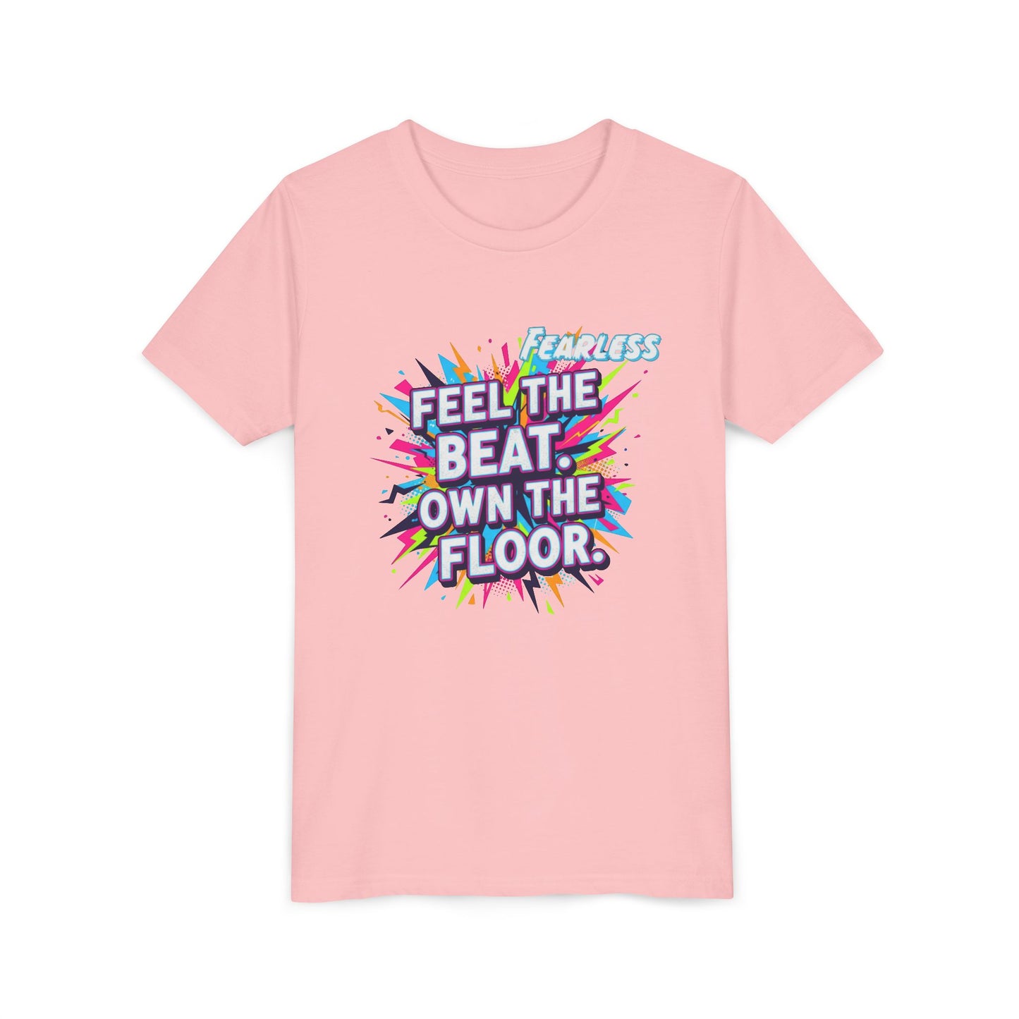 Youth Fitness Tee: Feel the Beat, Own the Floor, Dance Shirt, Activewear, Workout Shirt, Gift for Dancers, Inspiring Apparel