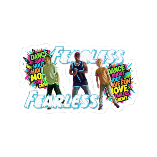Fearless Dance Kiss-Cut Stickers | Fun, Motivational Art for Dance Lovers, Youth Decor, Unique Party Favors
