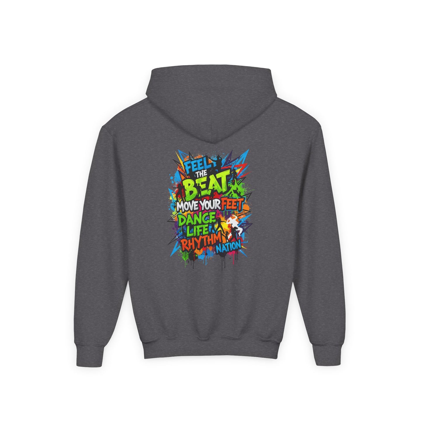 Youth Hoodie with Fearless & Dance Vibes, Inspirational Gift, Dance Apparel, Urban Style, Teen Fashion