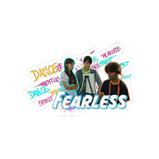 Fearless Dance Kiss-Cut Stickers, Inspirational Stickers, Laptop Decor, Dance Team Gear, Fearless Spirit