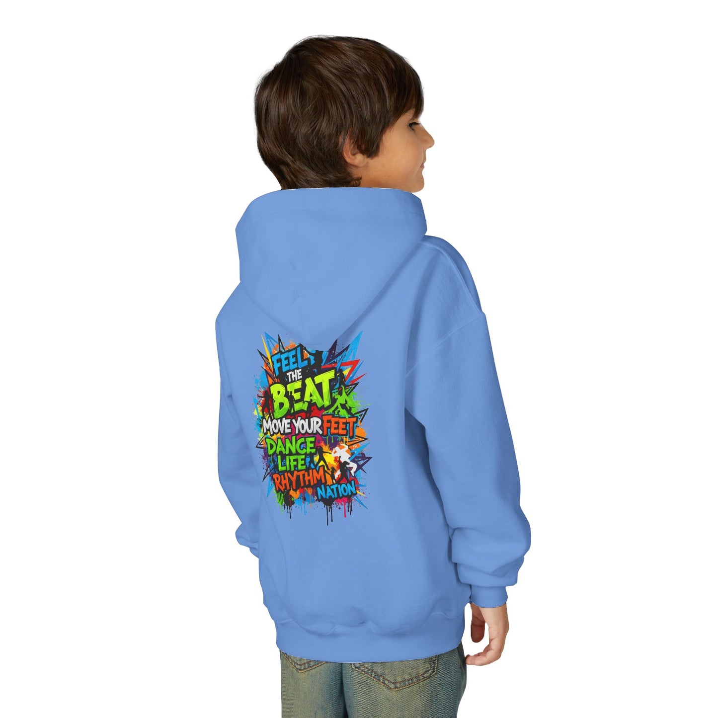 Youth Hoodie with Fearless & Dance Vibes, Inspirational Gift, Dance Apparel, Urban Style, Teen Fashion