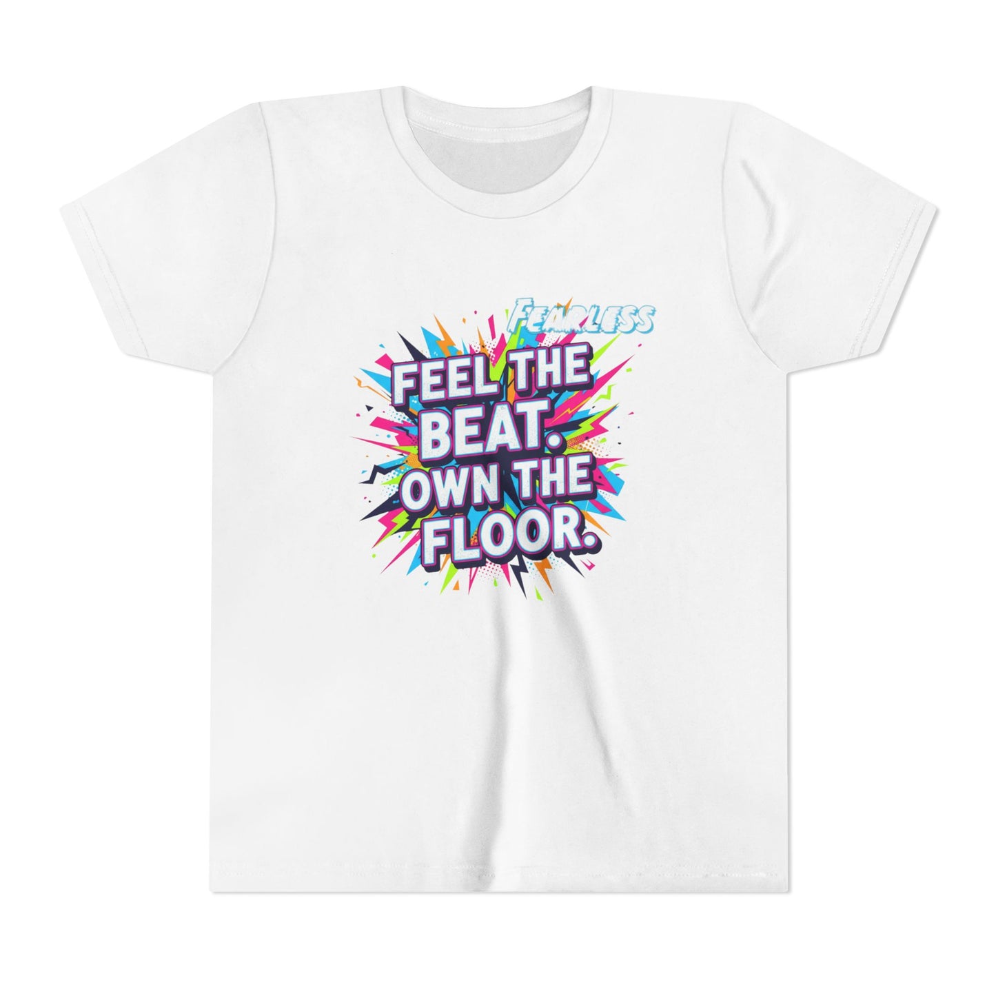 Youth Fitness Tee: Feel the Beat, Own the Floor, Dance Shirt, Activewear, Workout Shirt, Gift for Dancers, Inspiring Apparel