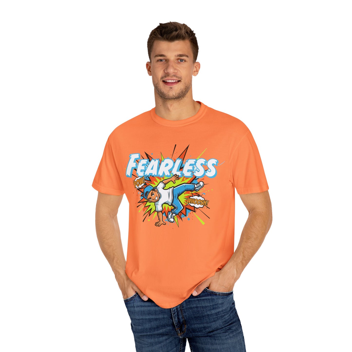Fearless Graphic Unisex T-Shirt - Bold Streetwear, Summer Casual, Gift for Kids, Adventure Lovers, Empowering Tees