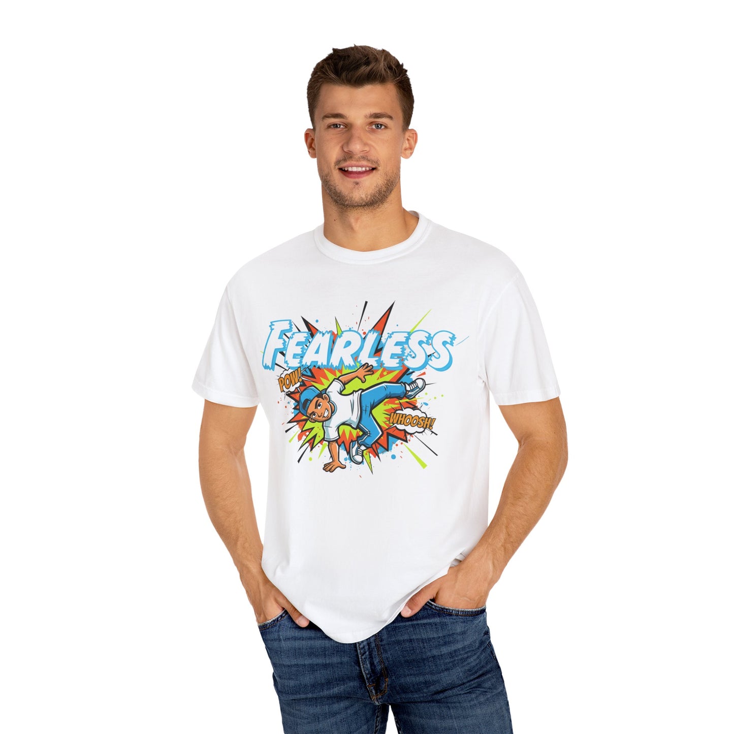 Fearless Graphic Unisex T-Shirt - Bold Streetwear, Summer Casual, Gift for Kids, Adventure Lovers, Empowering Tees