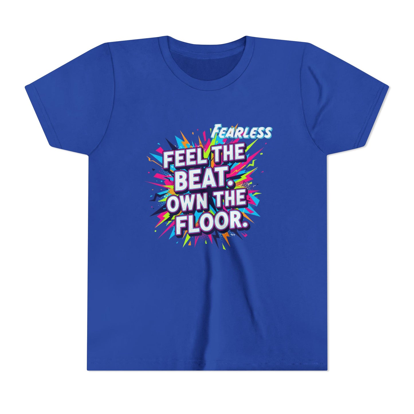 Youth Fitness Tee: Feel the Beat, Own the Floor, Dance Shirt, Activewear, Workout Shirt, Gift for Dancers, Inspiring Apparel